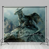Lofaris Magical Rocky Cliff Dragon In Rest Photo Backdrop